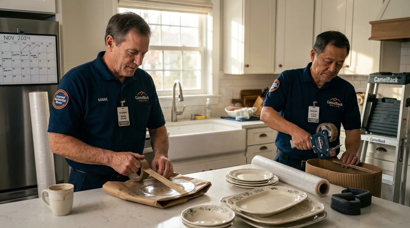 Professional crew packing kitchen dishware in Price, UT